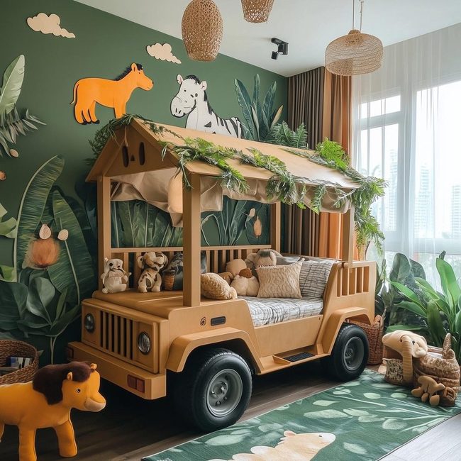 Green Walls Wild Animals Resting Area