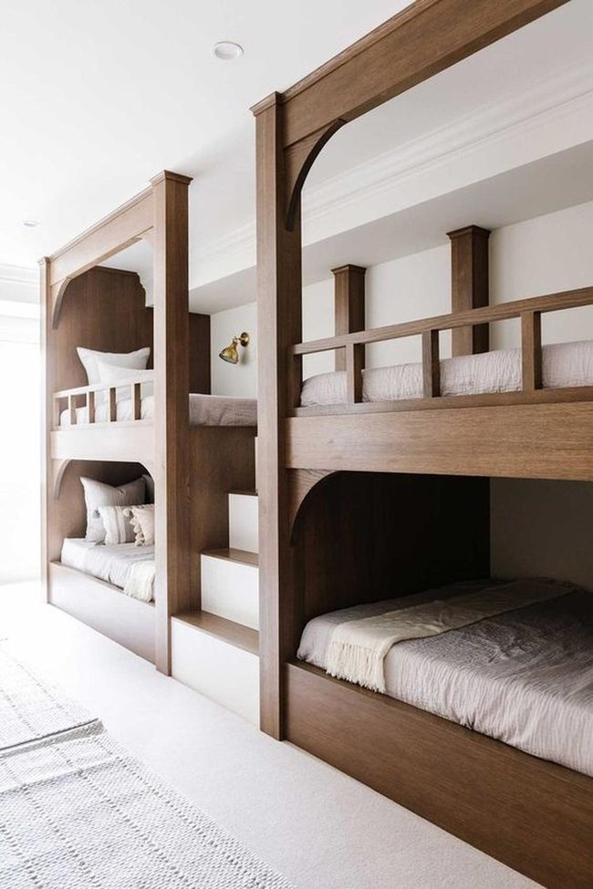 Natural Wood Dual Bunks