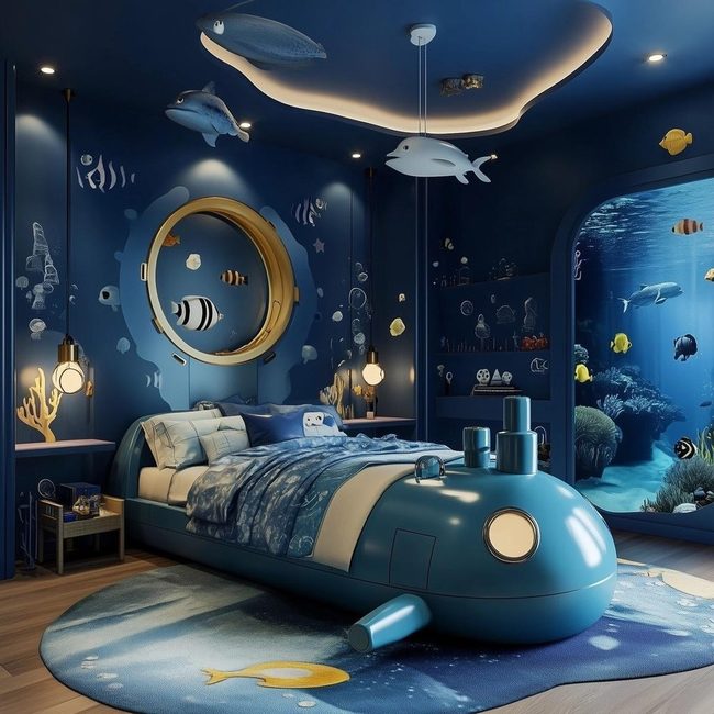 Blue Resting Area Underwater Fantasy