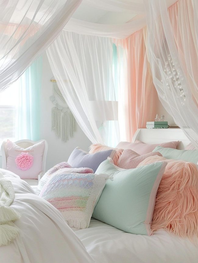 Pale Pastels and Flowing Sheer