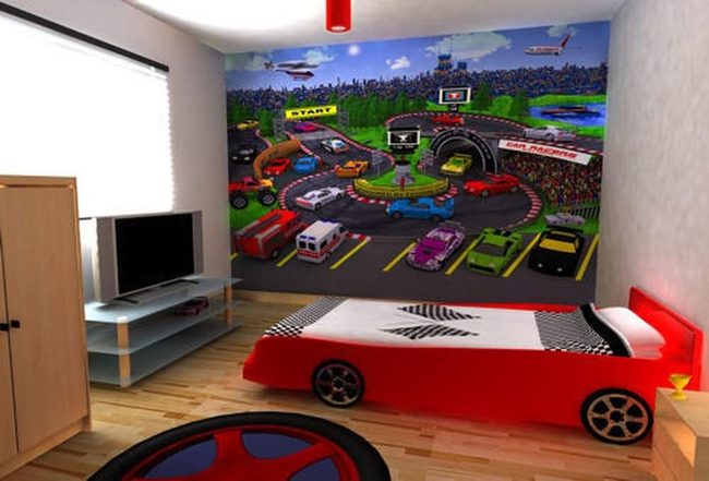 Red Race Car Bedroom