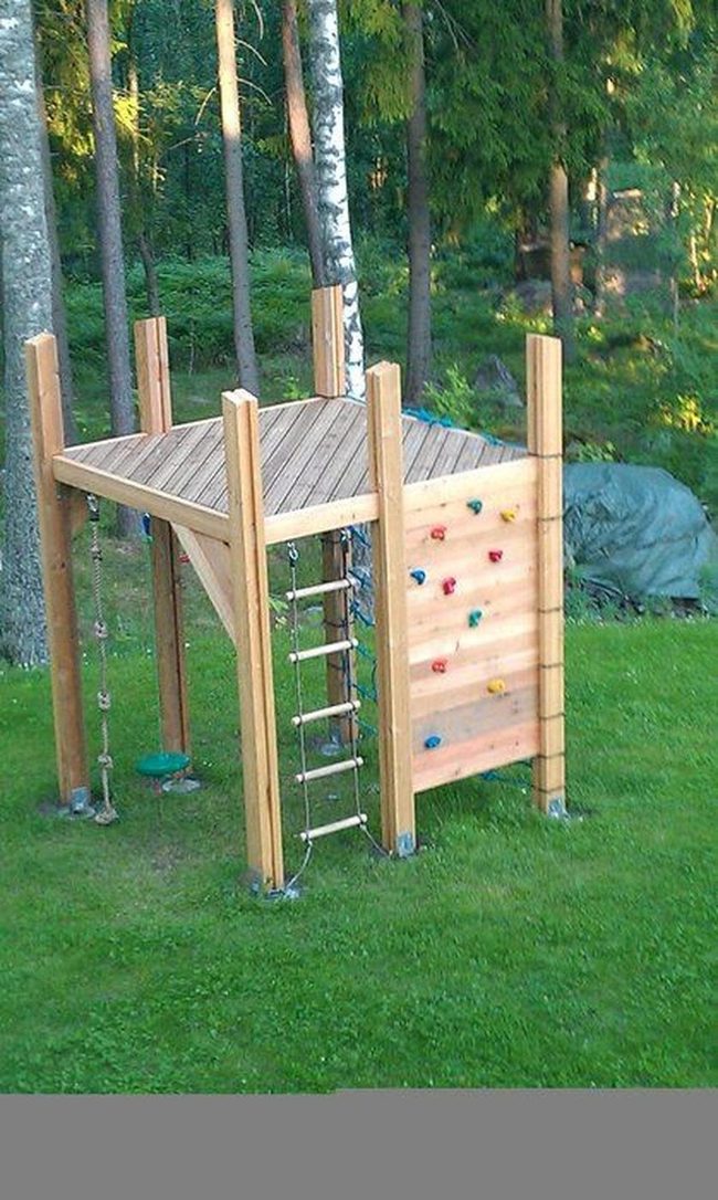 Wooden Climbing Structure Forest Playground