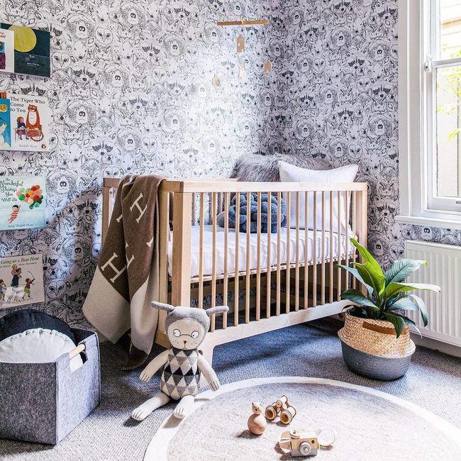 Gray Walls With Warm Wood Accents