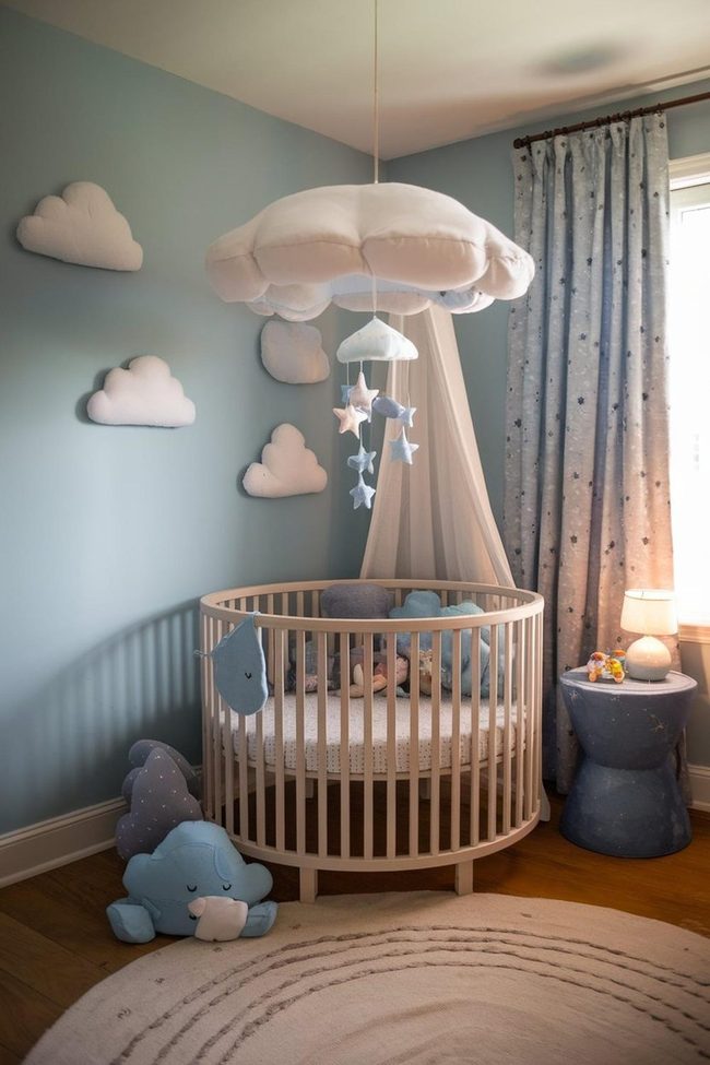 Round Crib Under Starry Skies