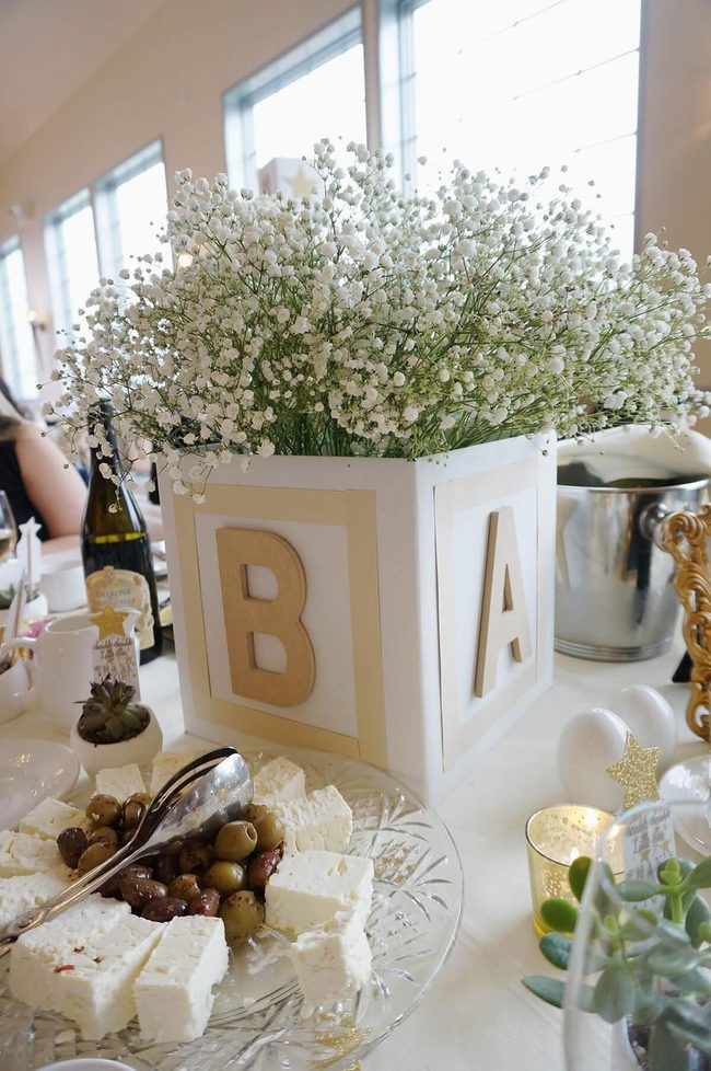 Wooden Blocks Fresh Flowers