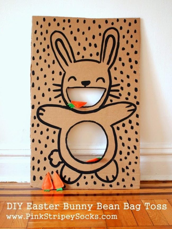 Cardboard Bunny Bean Bag Toss