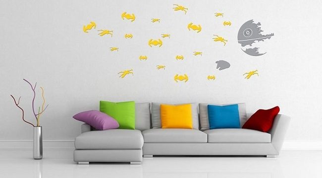 Yellow Star Wars Wall Battle