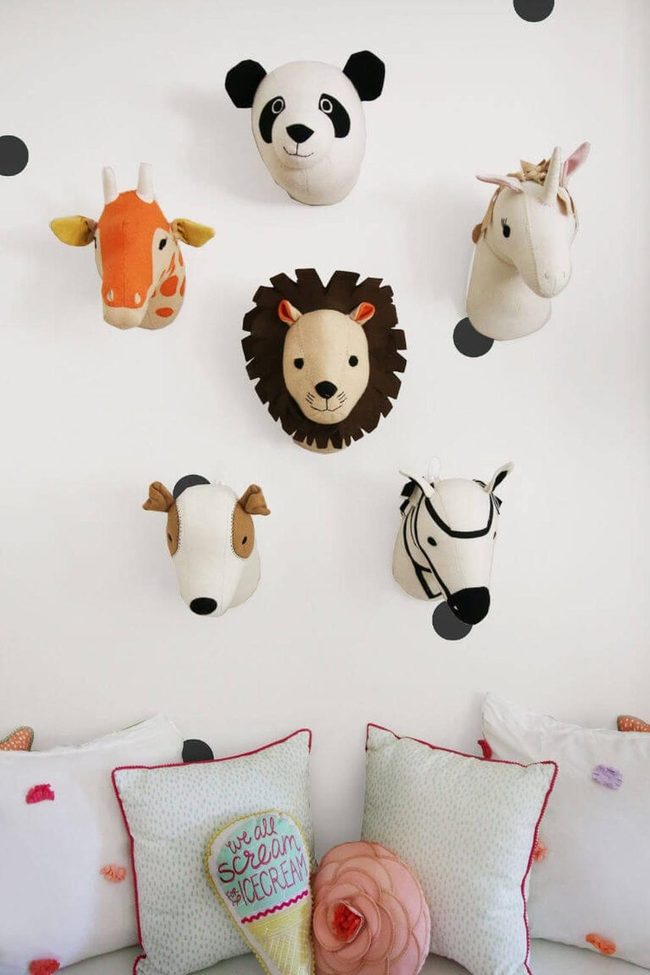 Plush Animal Heads Pop Color