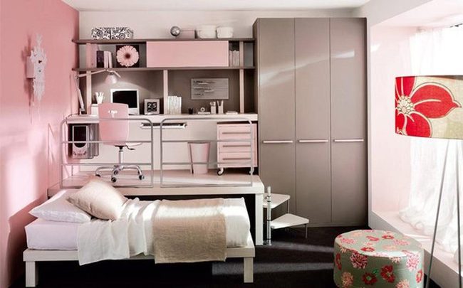 Soft Pink Loft Workspace