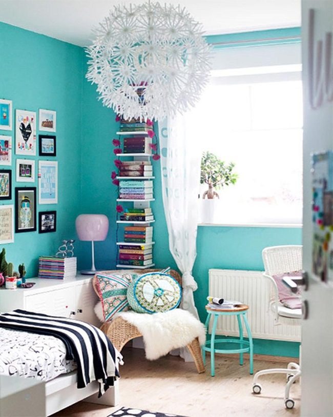 Turquoise Teen Bedroom Zones
