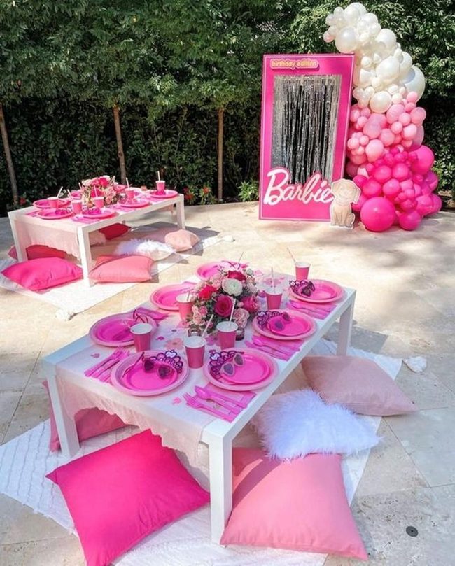 Hot Pink Barbie Party Outdoor