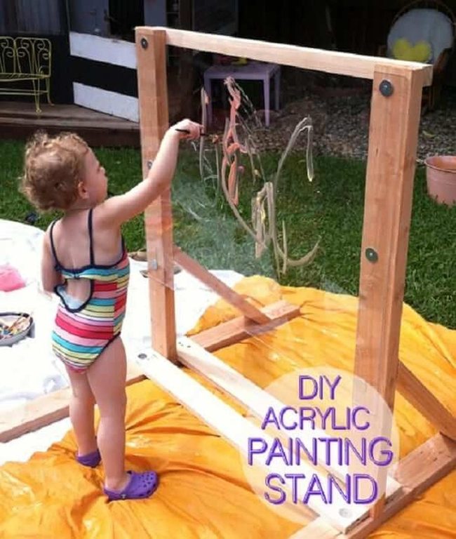 Transparent Acrylic Kids Art Station