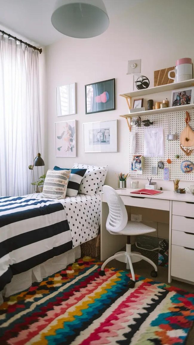 Stripe and Terracotta Student Nest