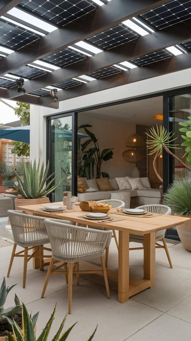 Eco-Conscious Exterior Dining Space