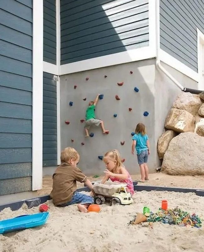 Red Blue Climbing Wall