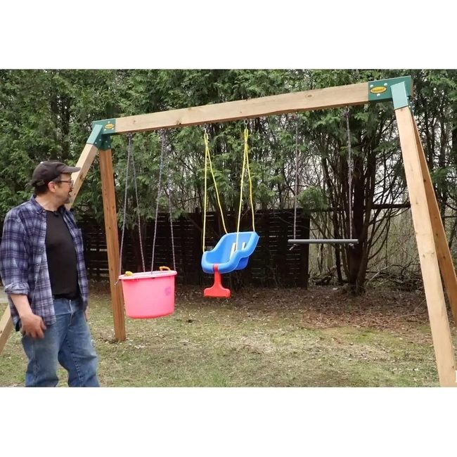 Wooden Swing Garden Oasis