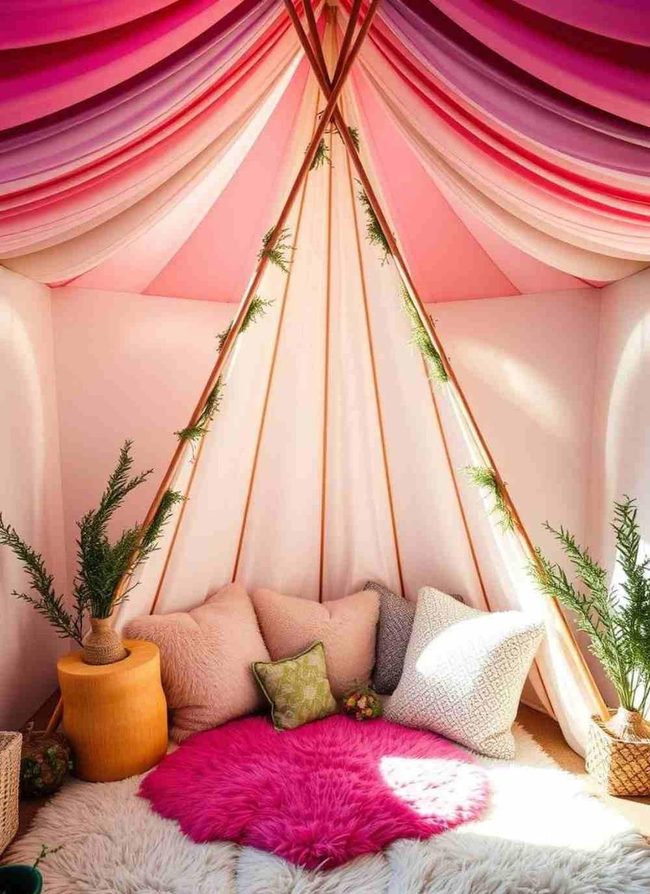 Faux Fur Teepee Photo Booth