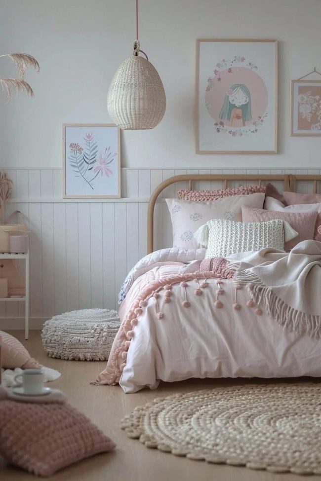 Soft Pastels And Woven Warmth
