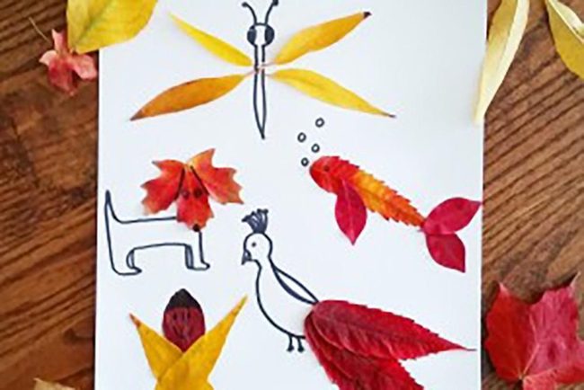 Autumn Leaves Animal Sketches