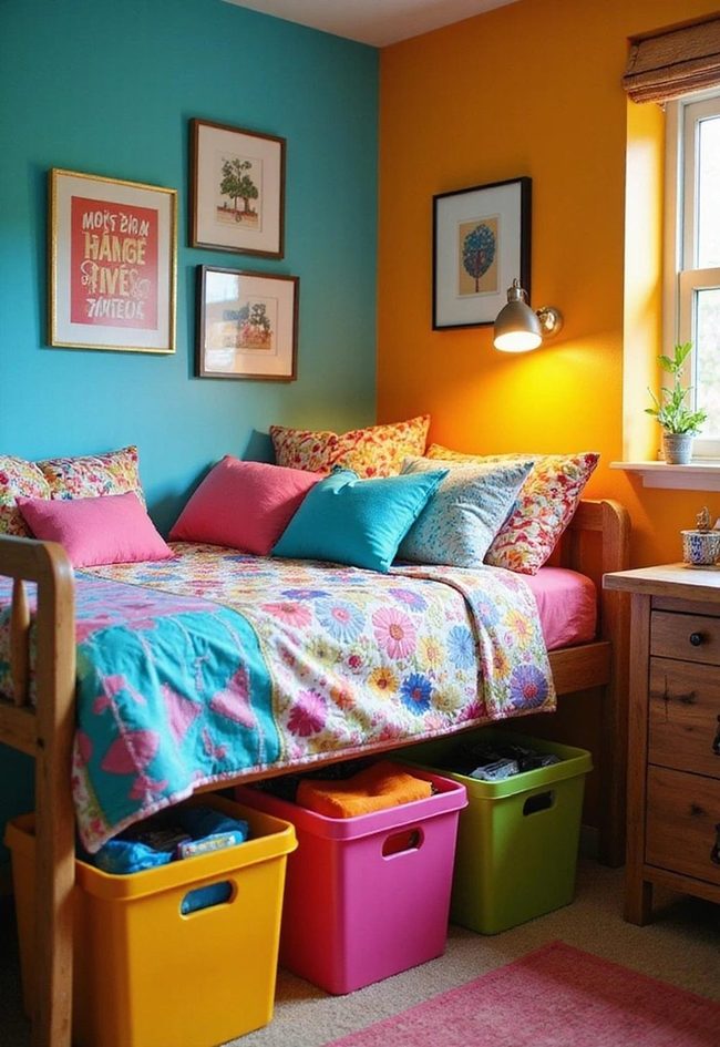 Luminous Color Dorm Room Transformation