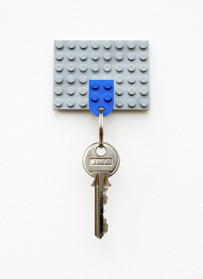 Bright Blue Lego Key Organizer