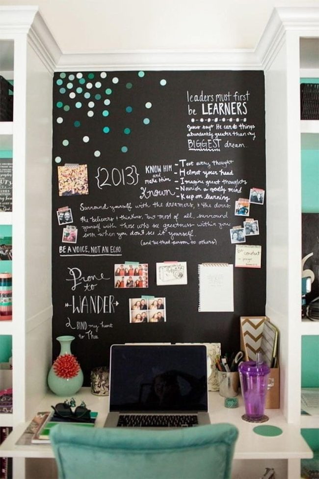 Cork And Chalkboard Wall Organizer
