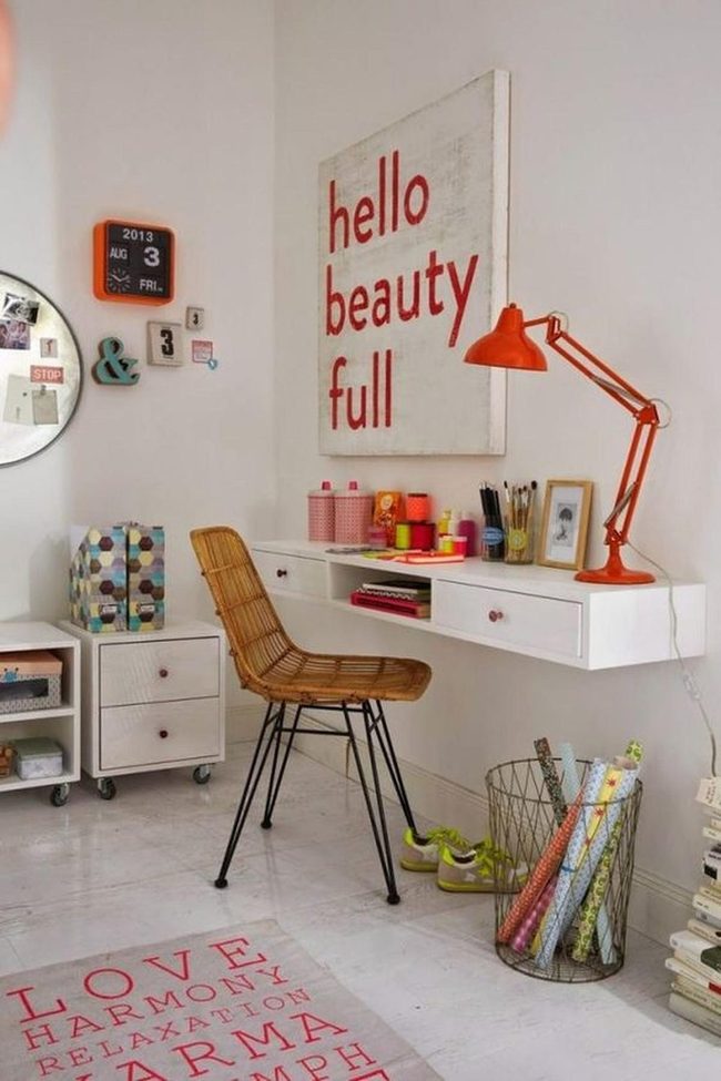 Red And White Workspace Motivation
