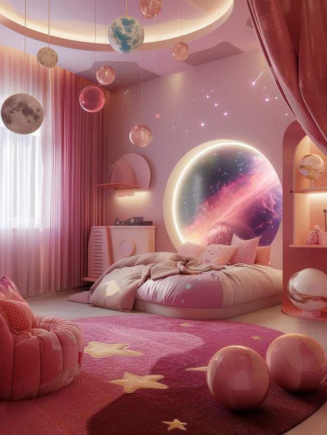 Constellation Lighting Toddler Space Bedroom Decor