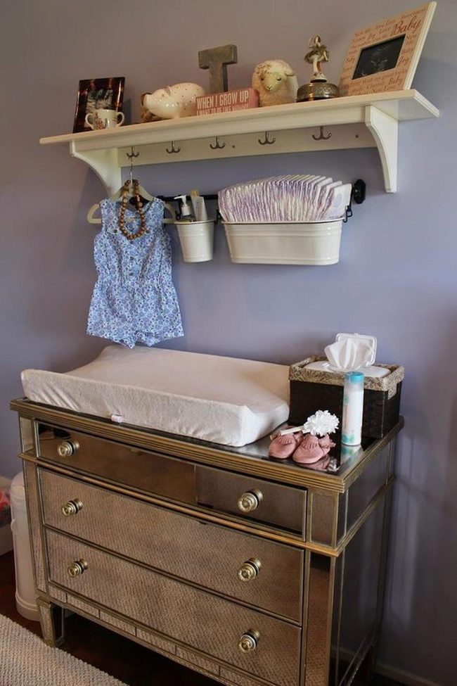 Purple Nursery Storage Elegance