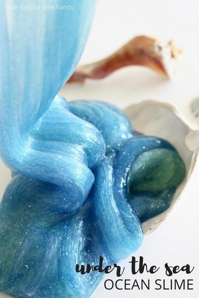 Glowing Seashell Slime Blue