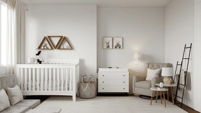 White Angular Nursery Geometry