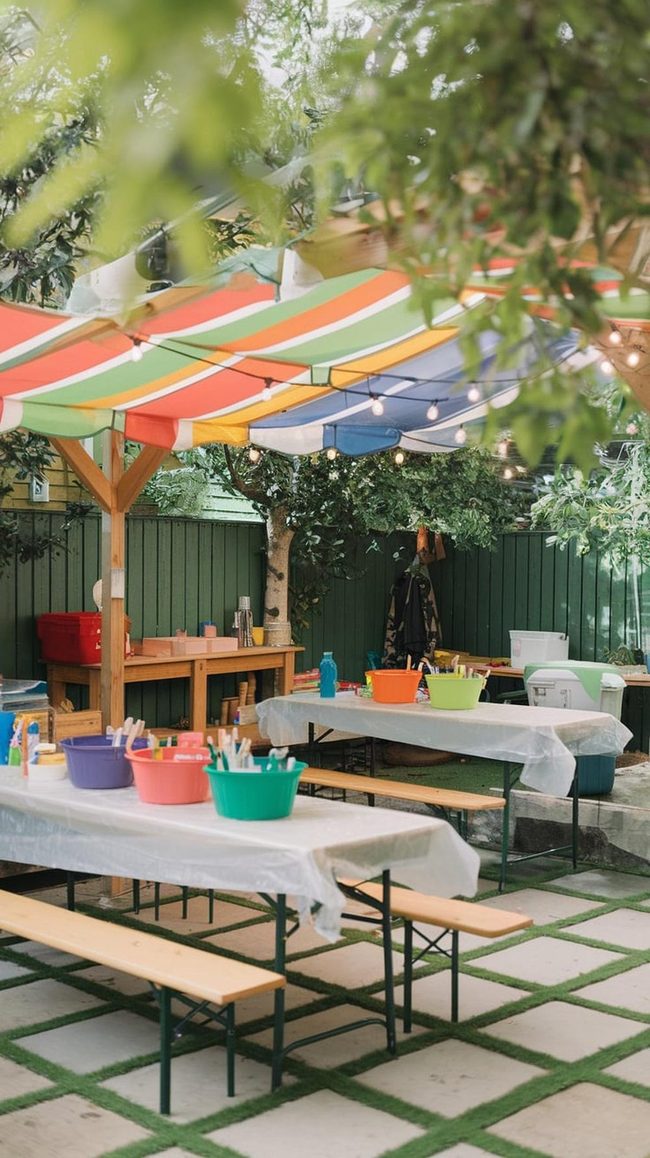 Backyard Paint and Nature Crafts