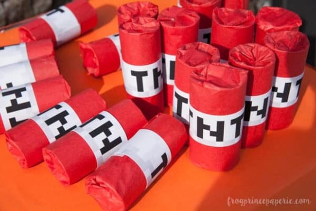 Explosive Red Minecraft Favor Tubes