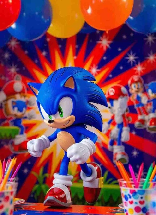 Sonic Character Wall Stickers Blue