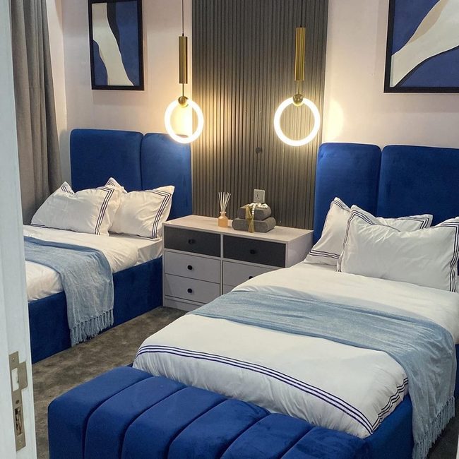 Blue Upholstered Minimalism