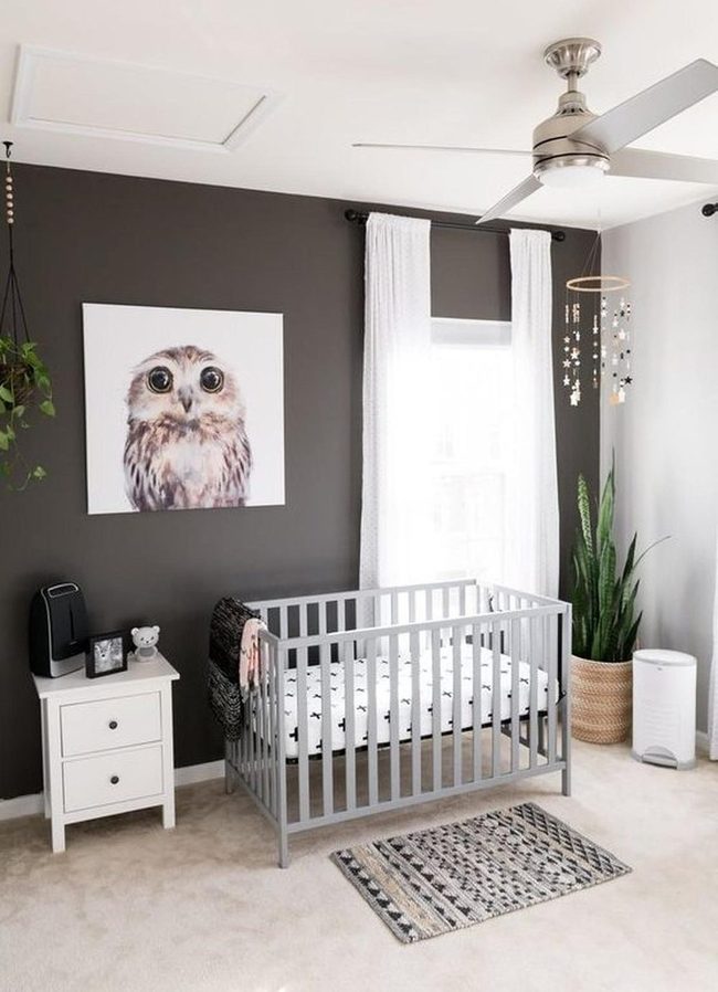 Gray Nursery Stars