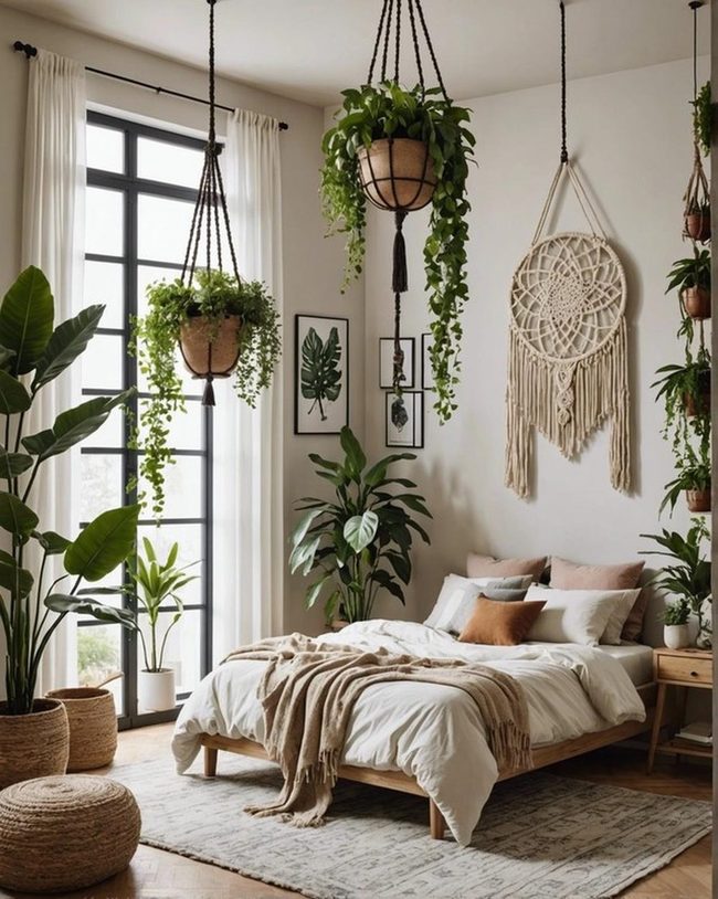 Knotted Rope Plant Suspension