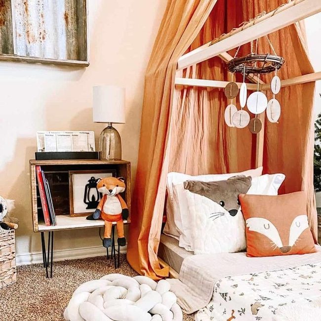 Orange Teepee Fox Nursery