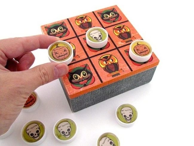 Orange Pumpkin Tic-Tac-Toe Game