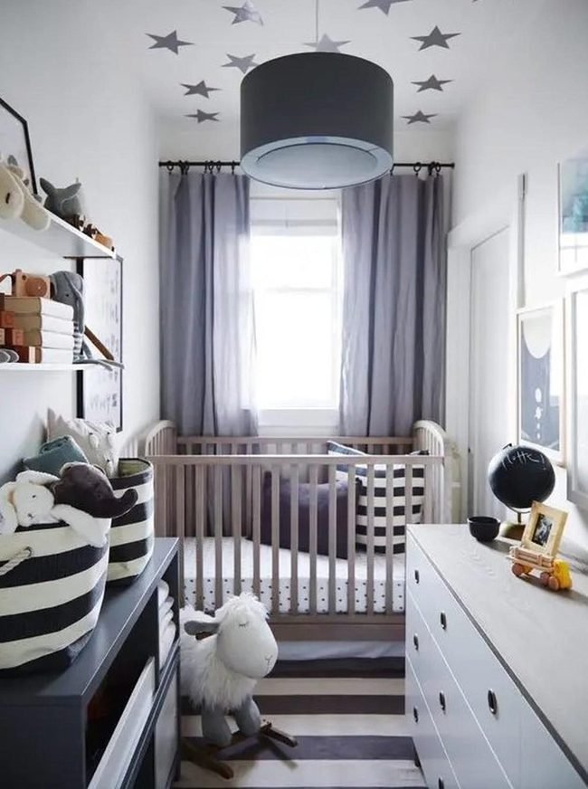 Hanging Stars Above Gray And White