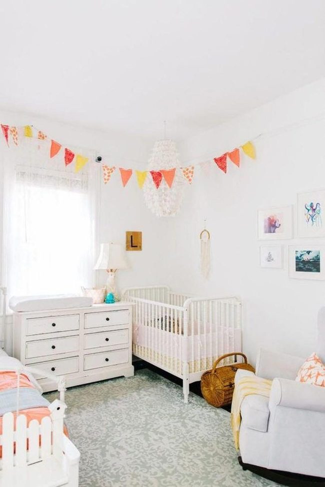 Colorful Flags, White Walls