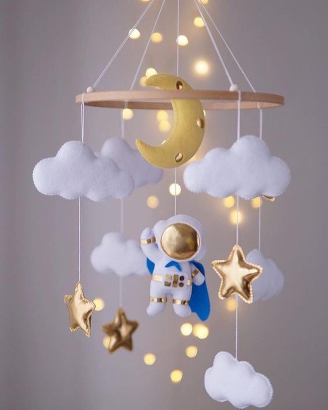 Yellow Moon Celestial Mobile