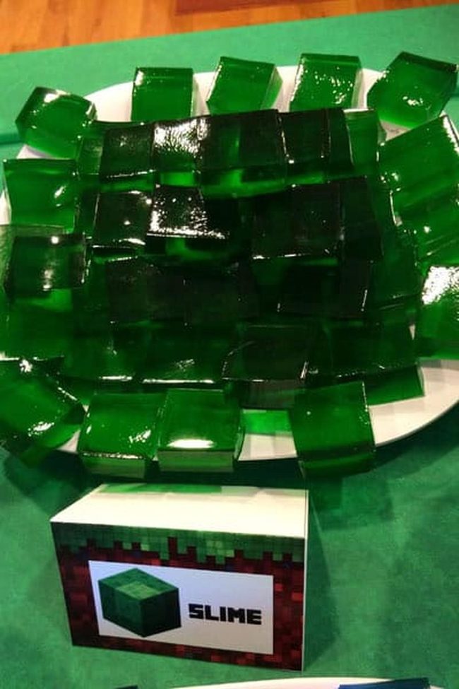 Translucent Green Jello Cubes