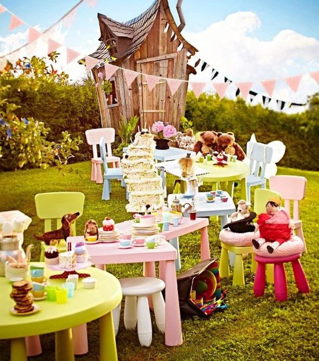 Backyard Tea Party Setup