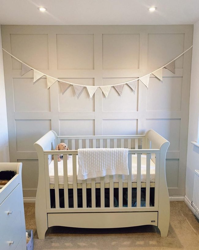 Medium Gray Accent Wall Nursery