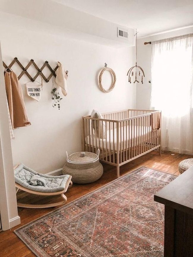 Soft Wooden Nursery With Earthy Textures