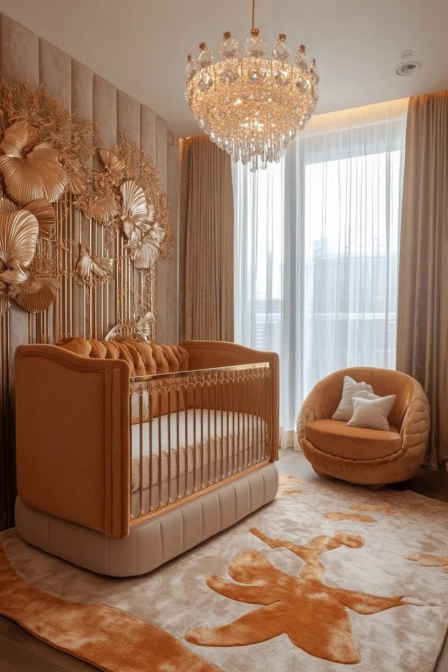 Gold Velvet Nursery Luxury