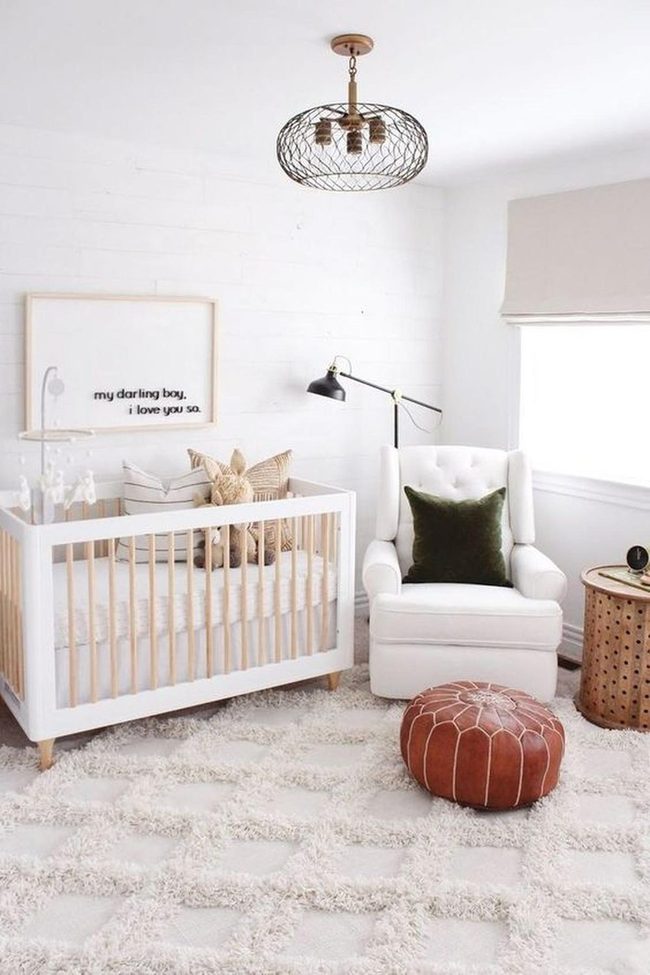White And Green Nursery Simplicity