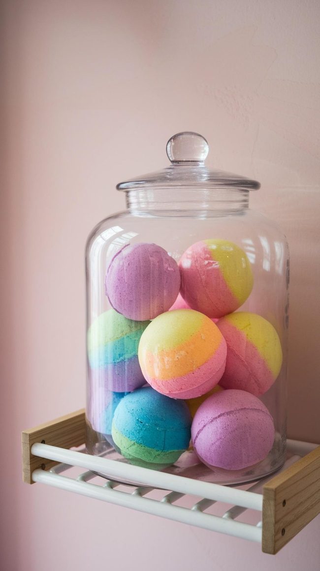Rainbow Layered Bath Bombs