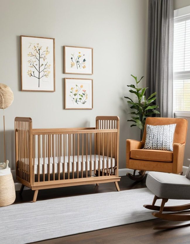 Rustic Timber Crib Grows with Baby